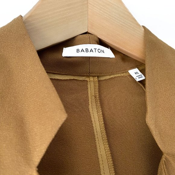 ARITZIA BABATON SHELDON DRAPED BLOUSE IN MUSTARD - Picture 5 of 6